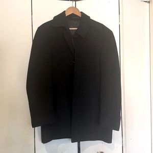 🖤 Calvin Klein Classic Wool Black Peacoat fits L XL woman S M men